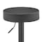 Armen Living Dax Backless Dark Gray Faux Leather Adjustable Height Bar Stool LCDXBABLGR - alternate 9